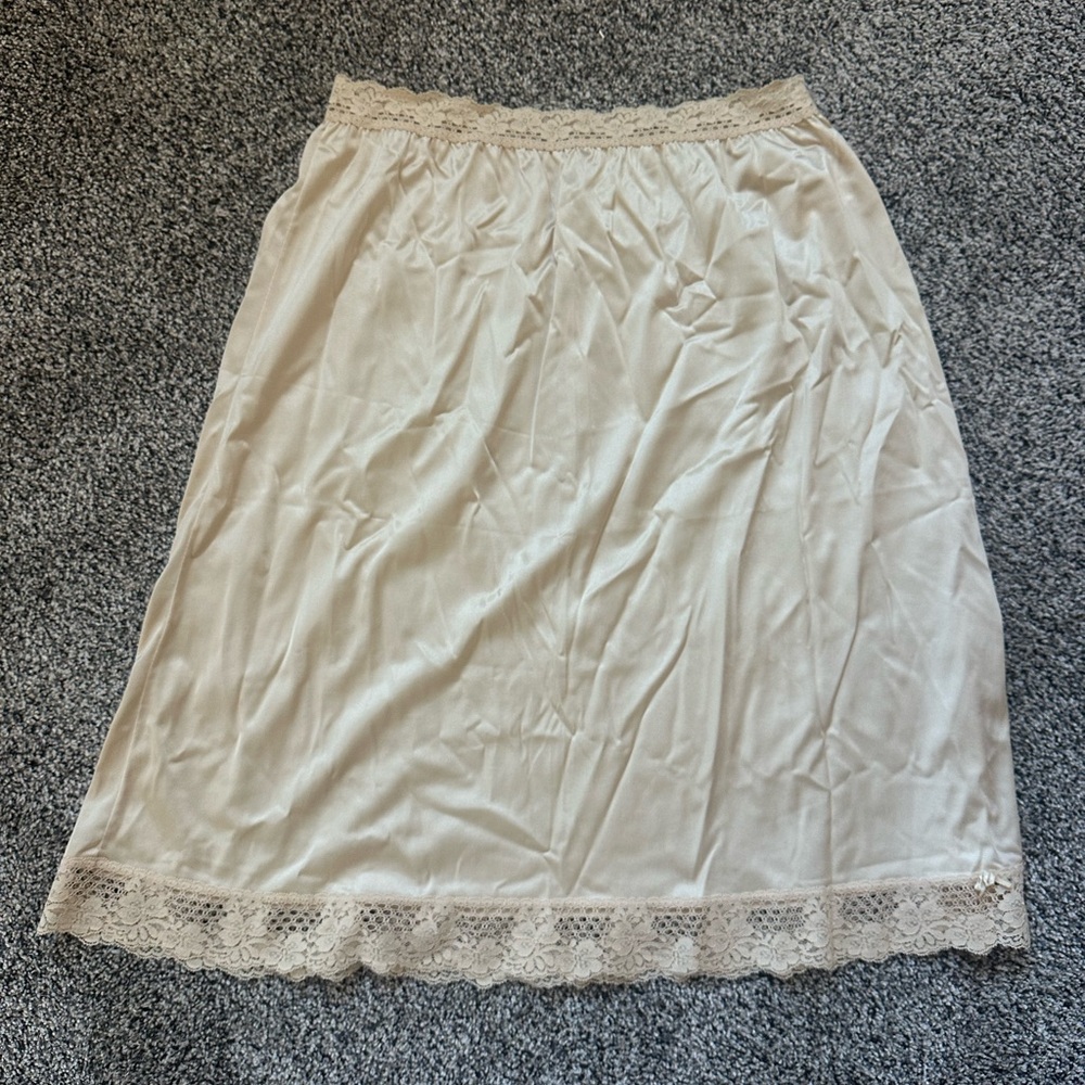 Elegant Cream Lace Trim Slip